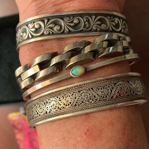 OMG..Beautiful Solid Silver HipHop  Bracelet Bangle